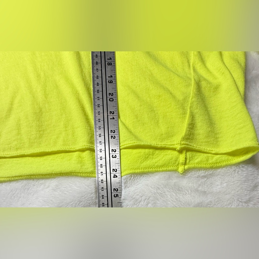 Sundry Neon Yellow Oversized 3/4 Sleeve Tee - Picture 6 of 9